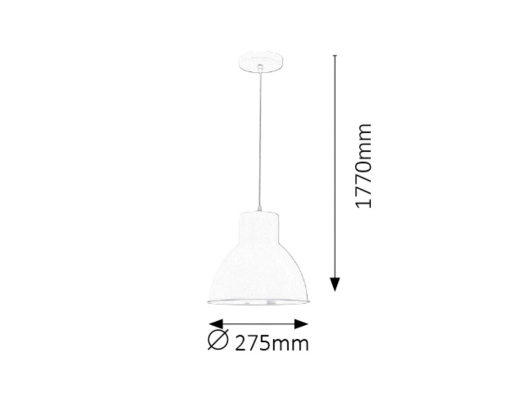 Lampada a sospensione Rabalux Derek cromata E27 Ø27,5