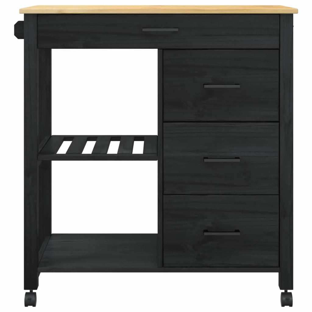 Carrello da Cucina MONZA Nero 84 x 40 x 88,5 cm 42027043