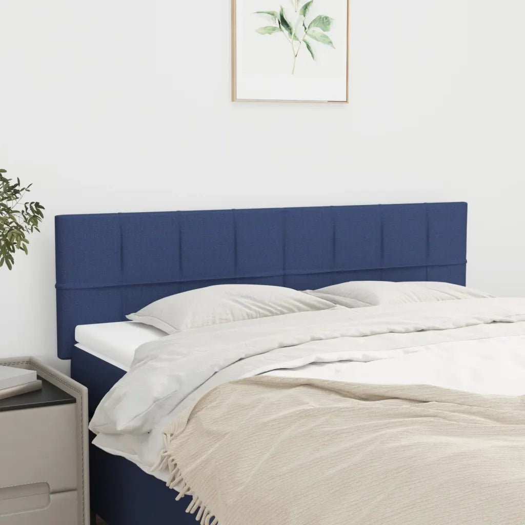 Testiera Blu 144x5x78/88 cm in Tessuto 346052