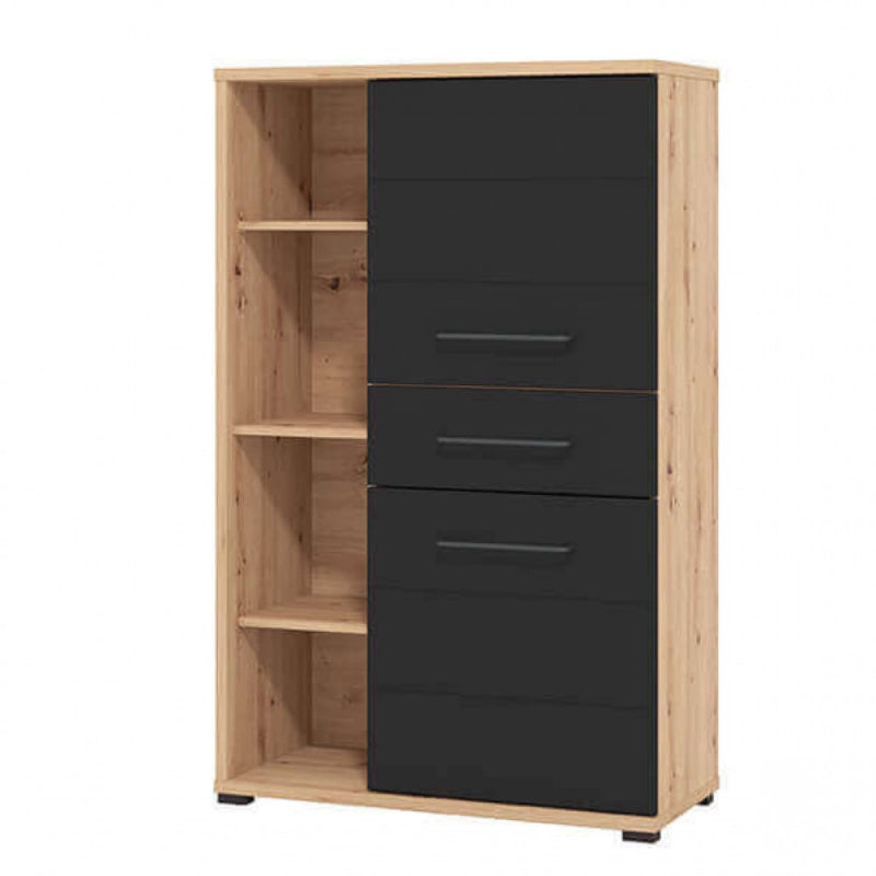 MOBILE LIBRERIA LUSITANIA ROVERE ARTIGIANO E NERO