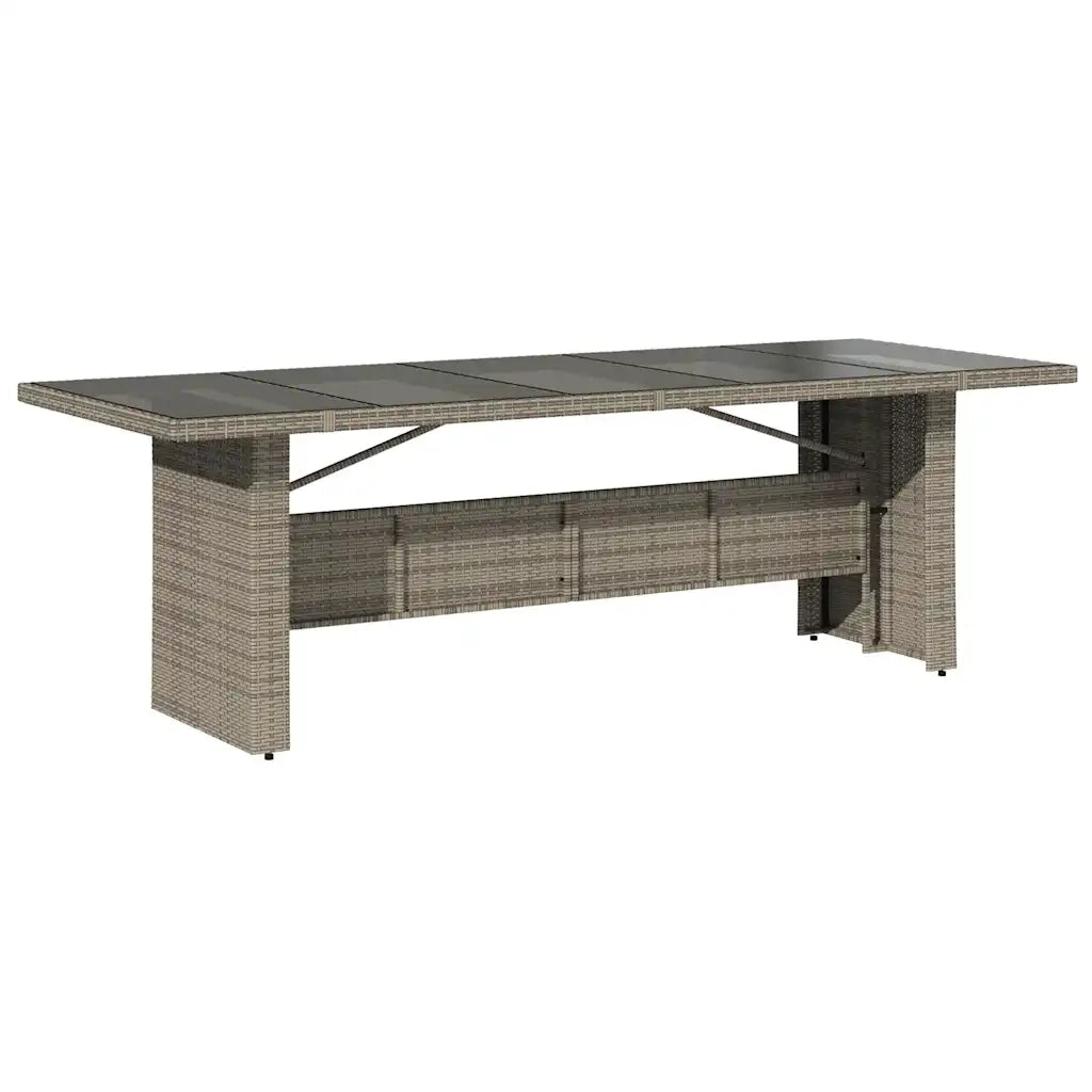 Set Bistrò da Giardino 9 pz con Cuscini in Polyrattan Grigio 3277280