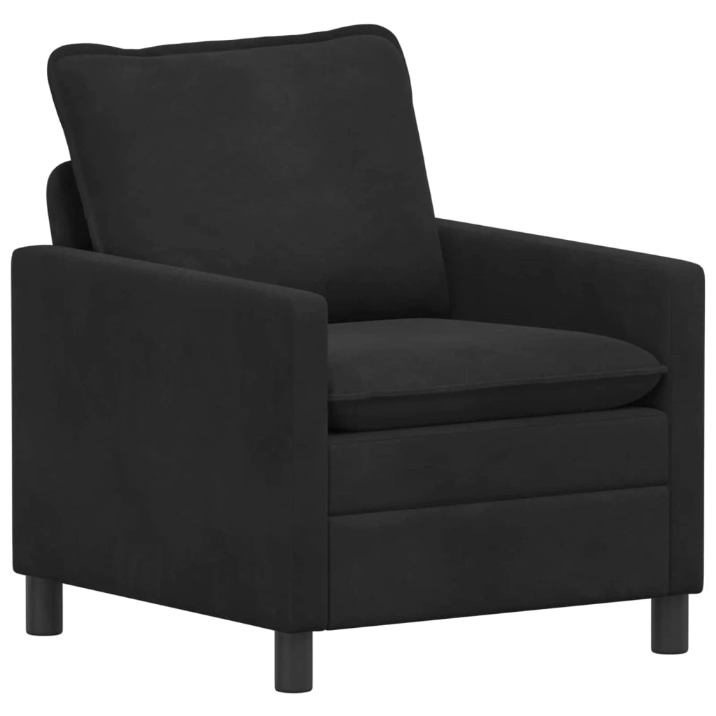 Divano Nero 76 x 81 x 87,5 cm Velluto 42028760