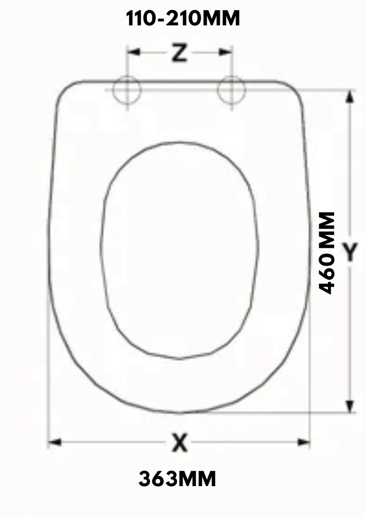 Sedile wc in mdf serie aretusina con cerniere in metallo regolabili