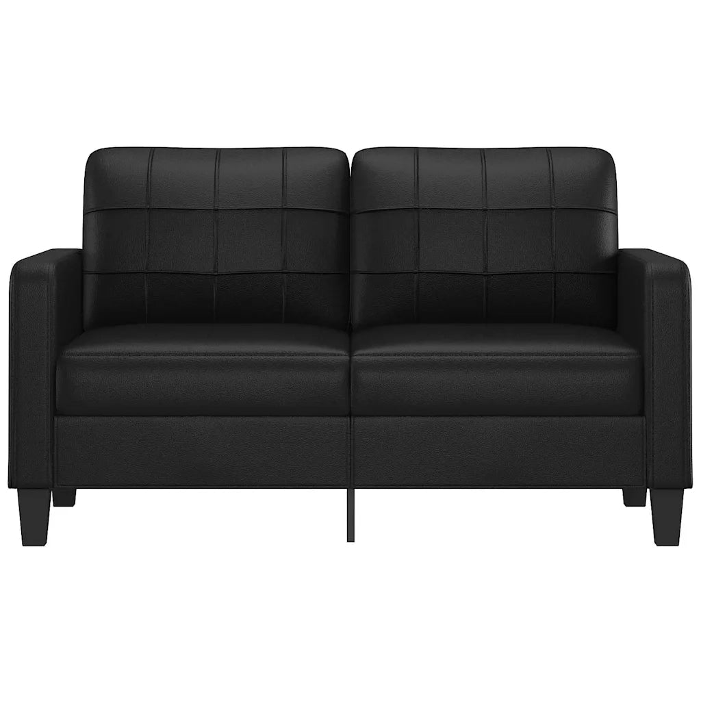 Divano a 2 Posti Nero 140 cm in Similpelle 359117
