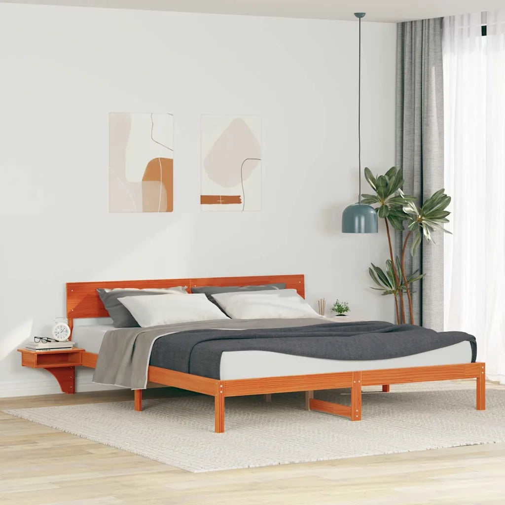 Struttura del letto Marrone cerato 180 x 200 cm Pino massello 873438