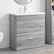 Set di mobili per il bagno Sonoma grigio 81 x 40 x 84,5 cm 3404379
