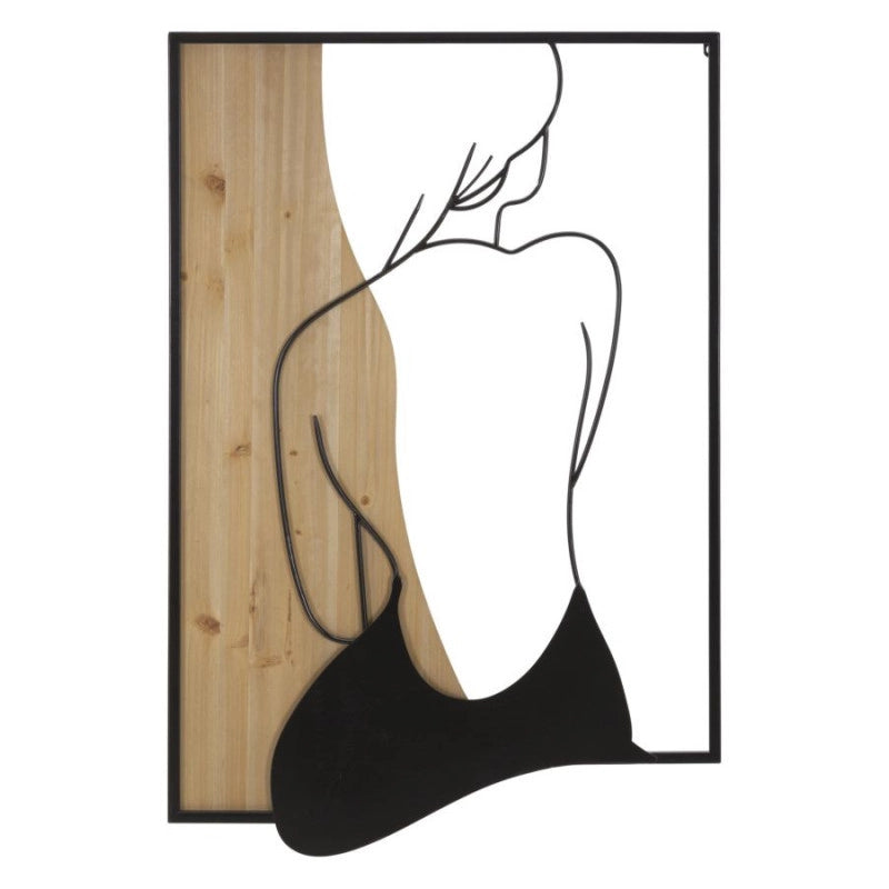 Pannello Da Muro Beauty Ferro E Wood 60x2x90
