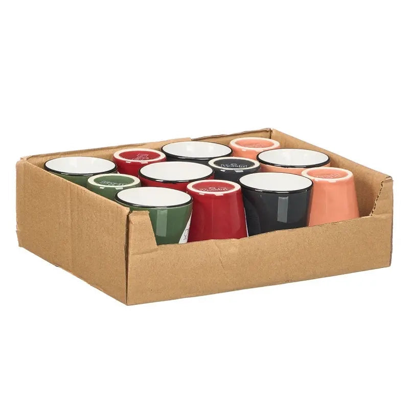 Bicchiere in ceramica 90 ml colori scuri assortiti