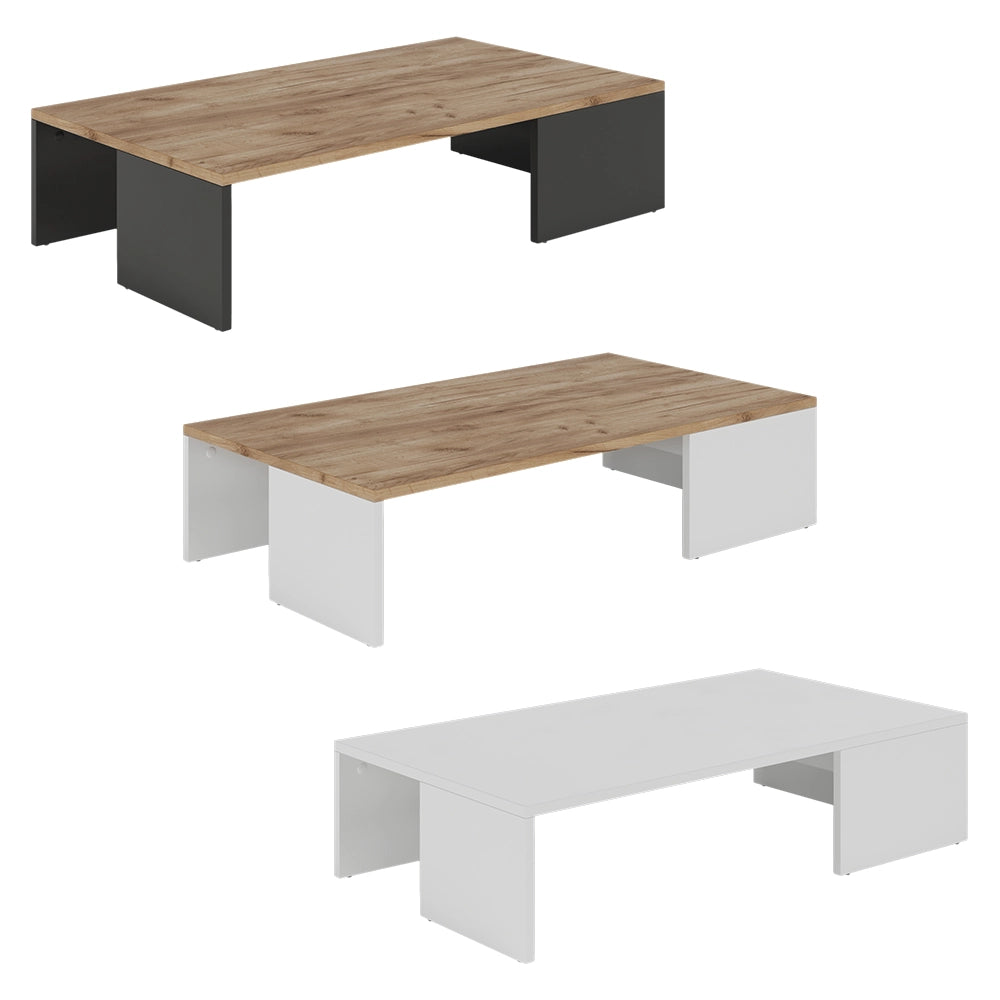 Vicco Tavolino Rovere bianco/dorato 90 x 21.4 cm