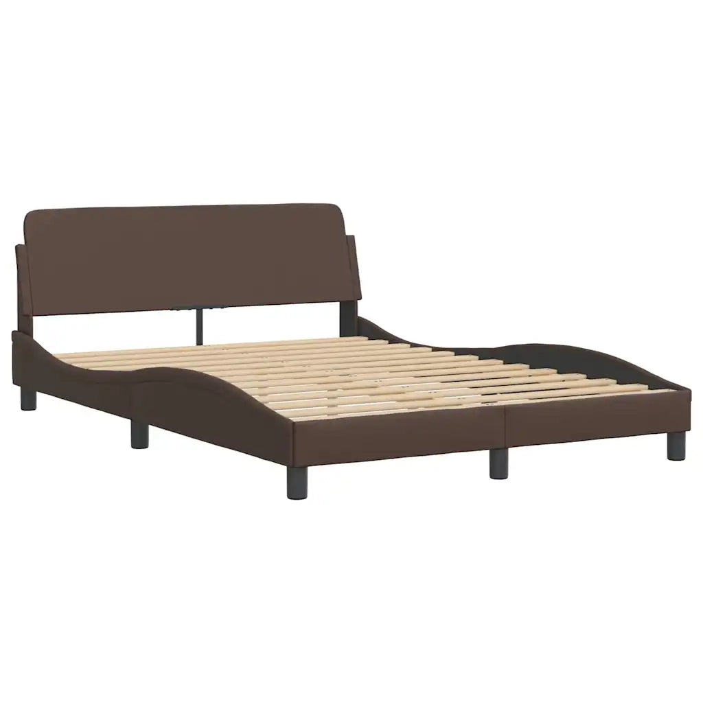 Giroletto senza Materasso Hvar Marrone 140x190 cm in Similpelle