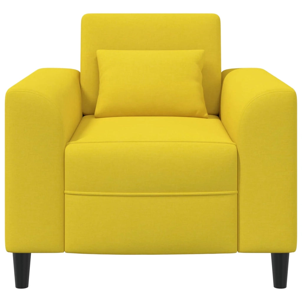 Poltrona Giallo Chiaro Tessuto 42042463
