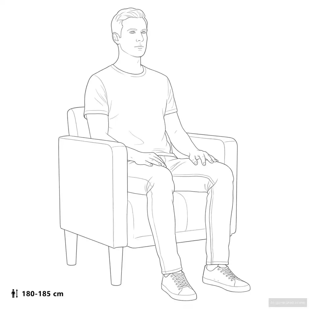 Divano Sedia con Braccioli Crema 53 cm in Tessuto 4100548