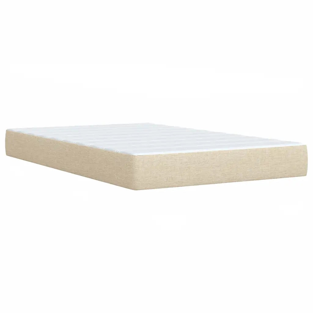 Giroletto a Molle con Materasso Crema 120x200 cm in Tessuto 3285468