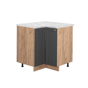 Mobile ad angolo cucina Fame-Line Antracite-oro/Rovere dorato 80.5 cm, PL Marmo Vicco
