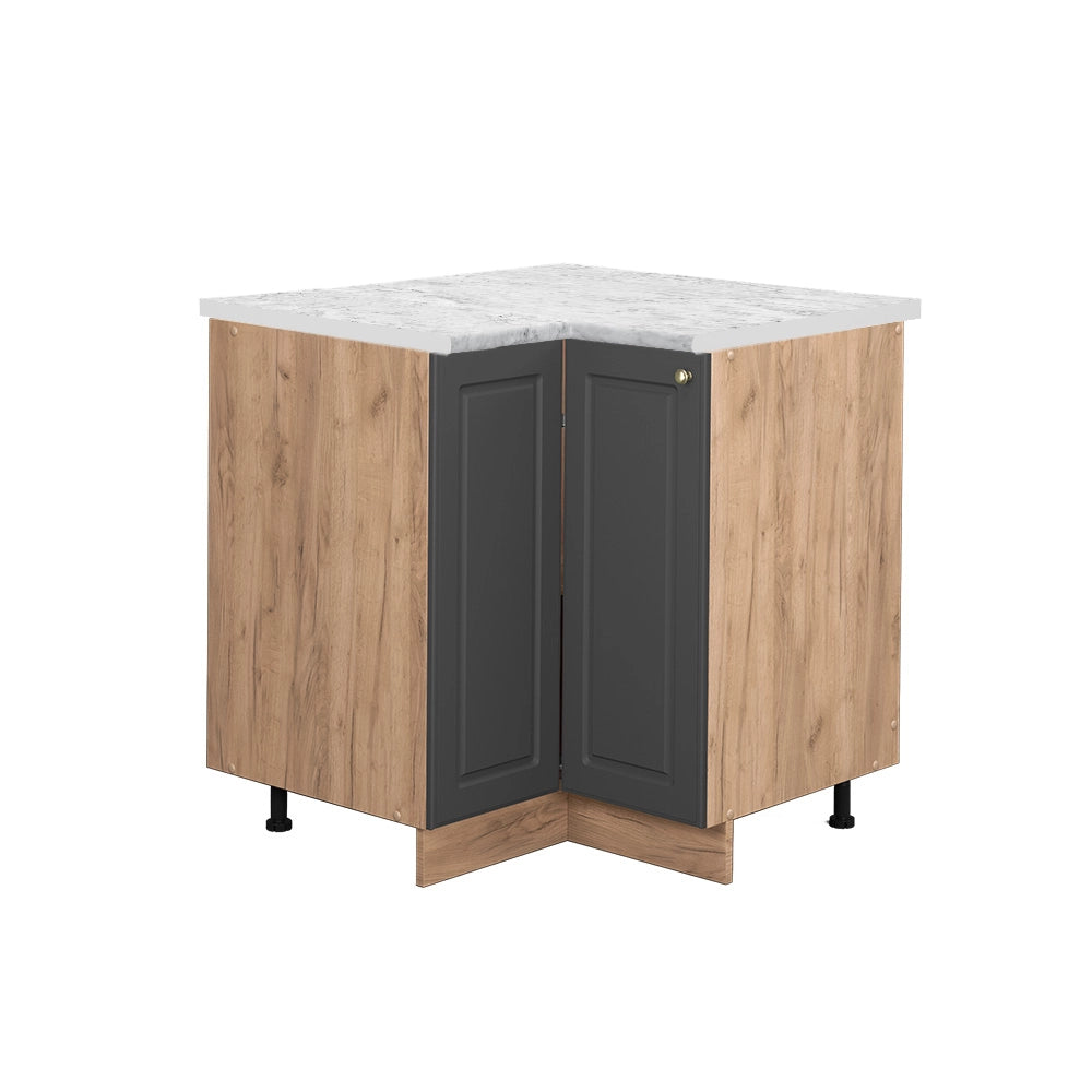 Mobile ad angolo cucina Fame-Line Antracite-oro/Rovere dorato 80.5 cm, PL Marmo Vicco