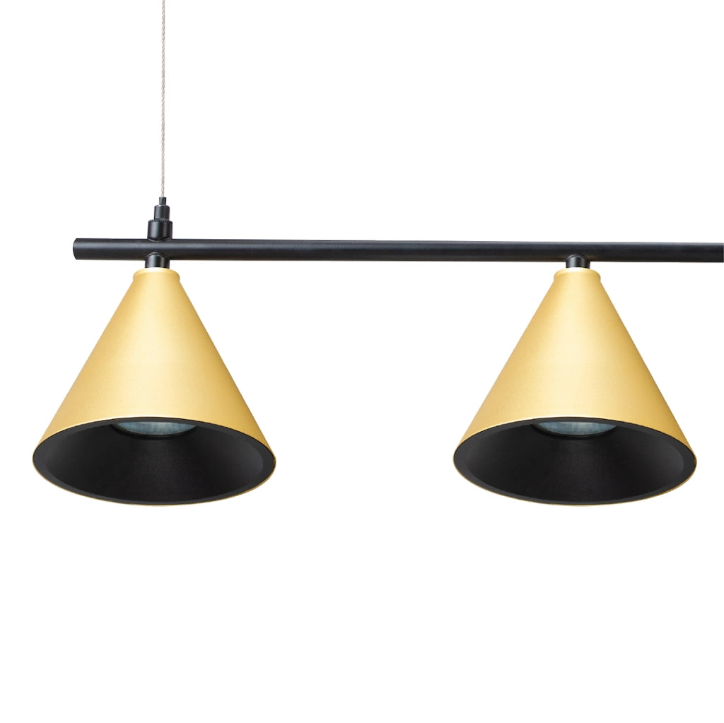 Lampada a sospensione Cone oro/nero 4xGU10 Milagro