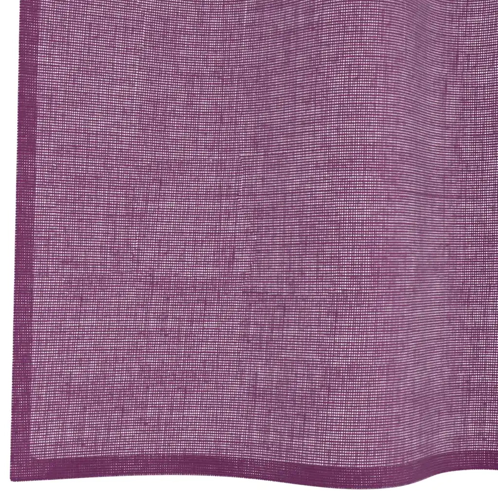 Tende in Voile con Occhielli 2 pz Viola 140x245 cm 4102104