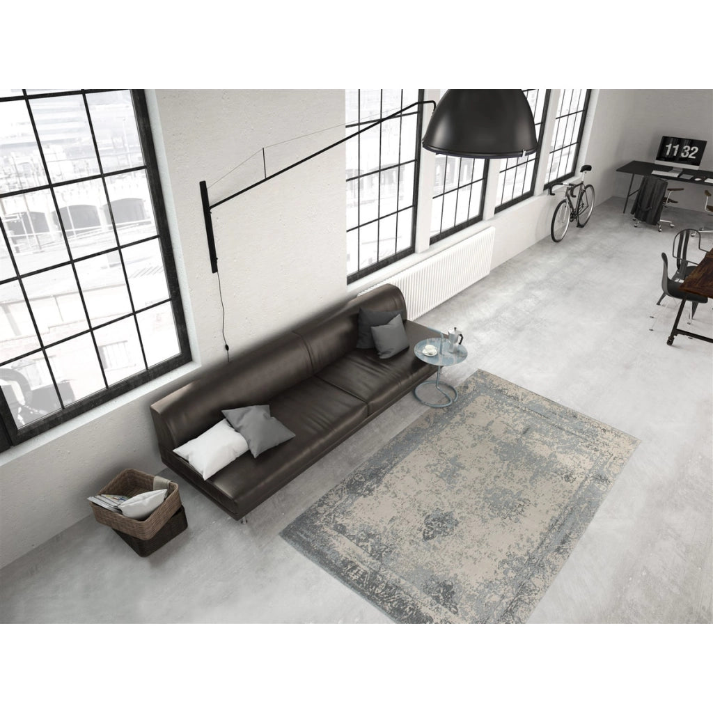 Tappeto vintage Nostalgia in cotone e poliestere grigio