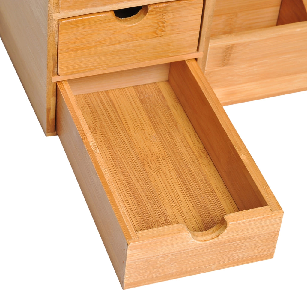 ORGANIZER da scrivania con 2 cassetti 33x20,5x15,5 cm bambù naturale