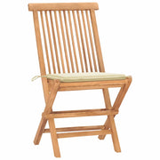 Set da Pranzo Giardino Pieghevole 3 pz Cuscino Massello di Teak 3063200