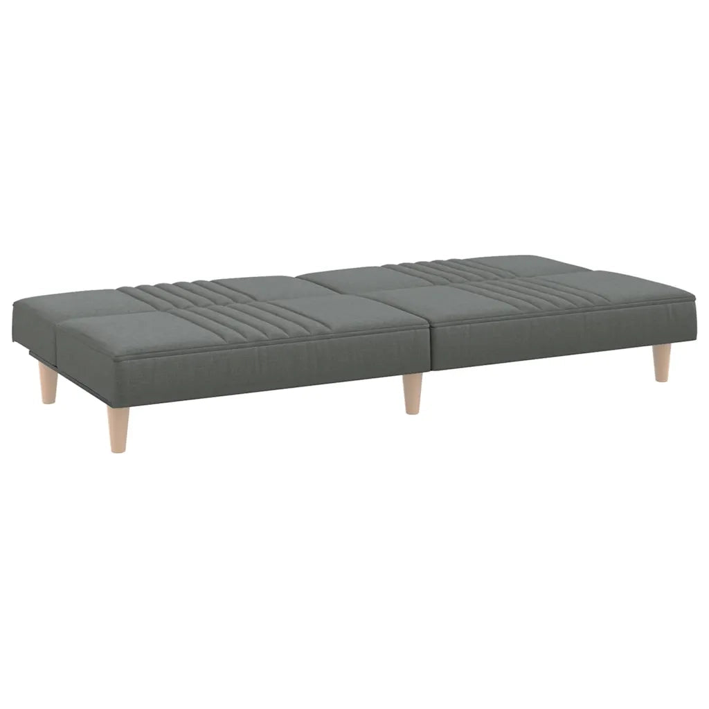 Divano Letto Grigio Scuro in Tessuto 351882
