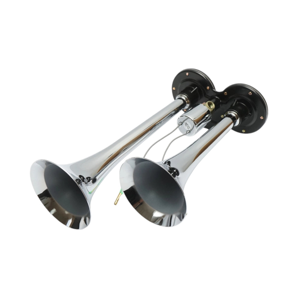 Clacson a 2 trombe 12/24V per compressore d’aria.