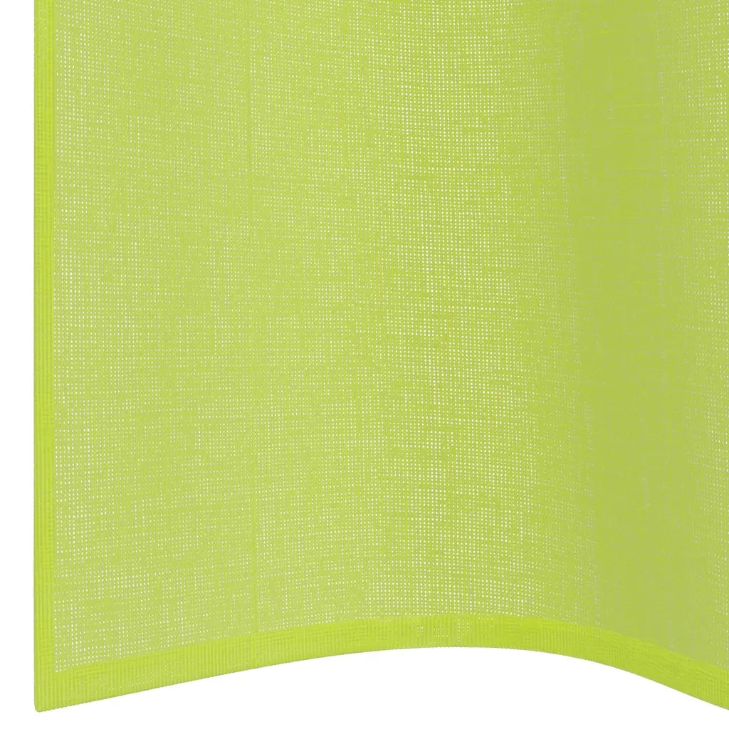Tende in Voile con Occhielli 2 pz Verde Mela 140x225 cm