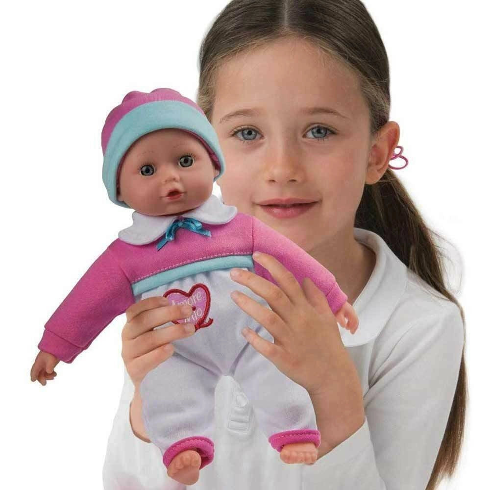 Trade Shop - Bambola Amore Mio Seggiolone Bambolotto Giocattolo Bambini Con Accessori Gioco -