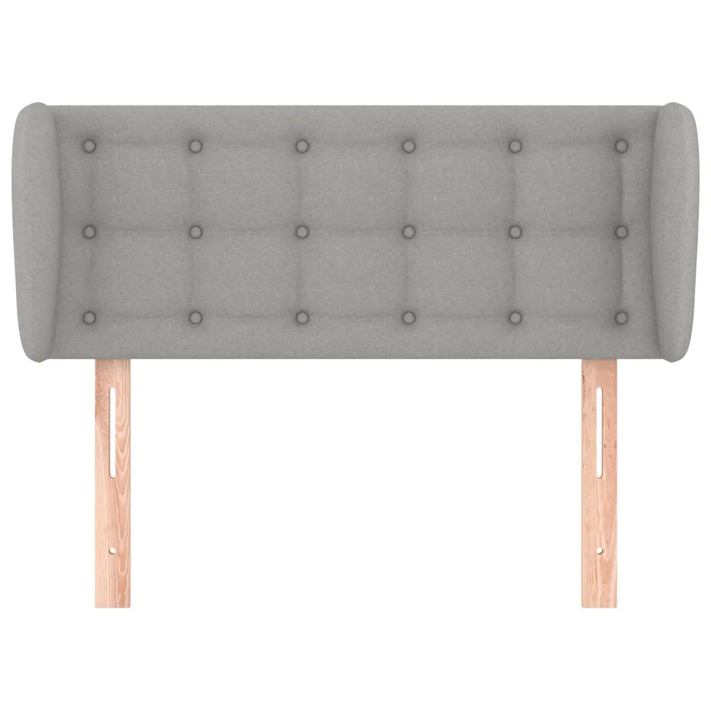 Testiera ad Orecchio-Testata con Orecchie Grigio Chiaro 103x23x78/88 cm in Tessuto 550836