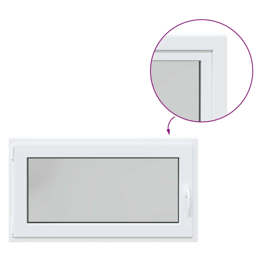 Finestra per Soffitta RISOR 110 x 70 cm PVC e Vetro Bianco CFW6183088