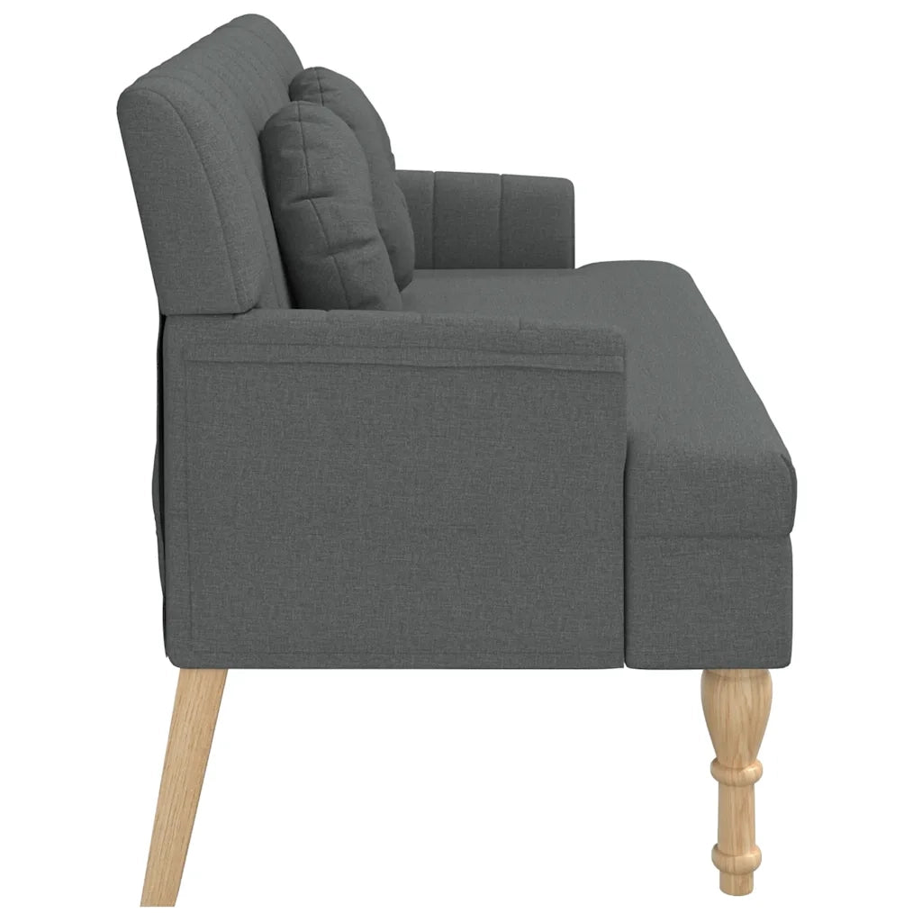 Panca con Cuscini Grigio Scuro 113x64,5x75,5 cm in Tessuto CFW2599576