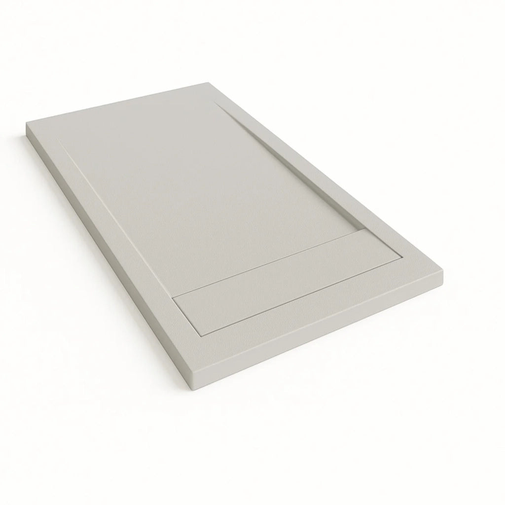 Piatto doccia Bidai con bordo 90X90 cm colore Grigio chiaro RAL 7035 griglia Grigio chiaro