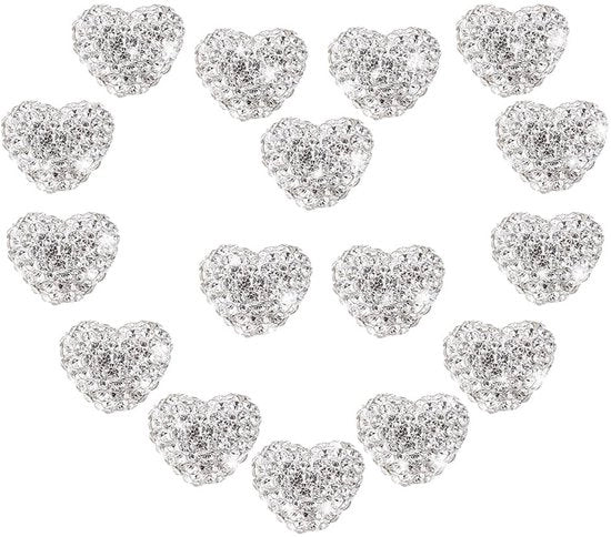Set di perle 16 pezzi - perle con strass - perle di cristallo - perle di polimero - perle disco - perle 10x12mm per l'oreficeria