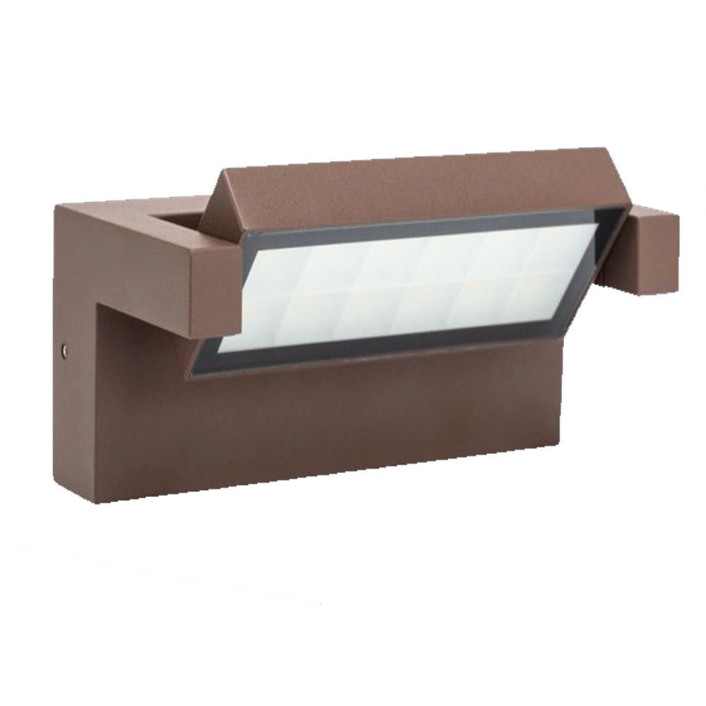 Trade Shop - Applique Parete Inclinabile Esterno 21w Tecnologia Cct 3 Tonalità Di Luce Ip65 472-3c - Marrone