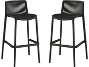 Set di 2 seggioloni impilabili in plastica "Néora" - Nero