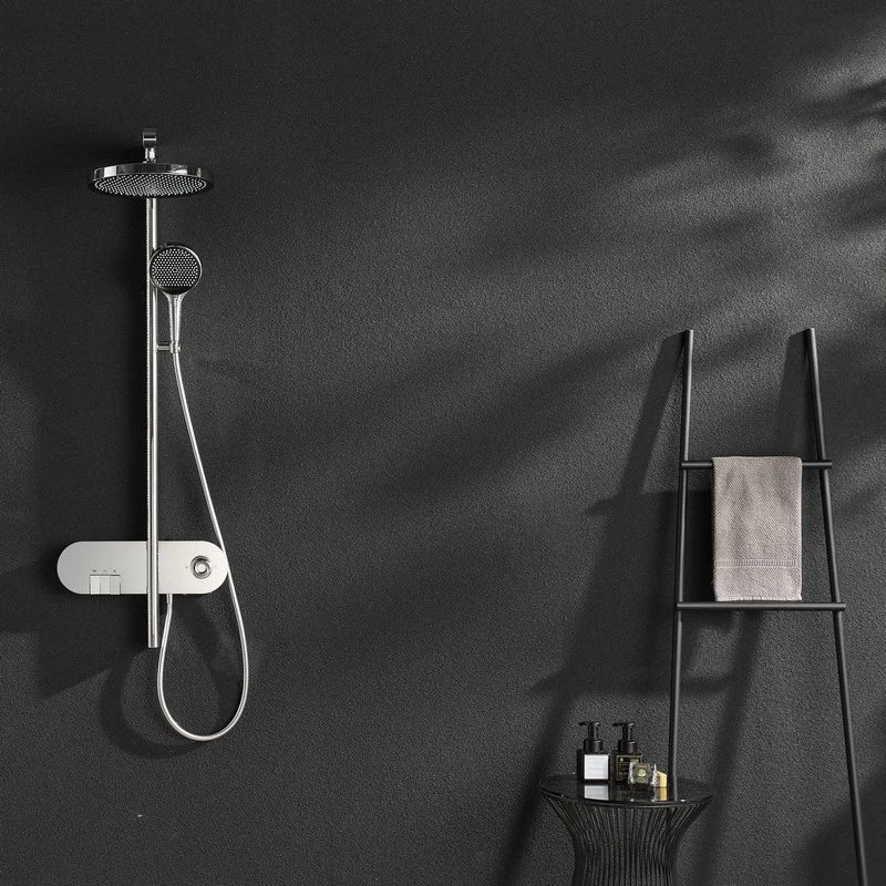 Colonna doccia Pegasus con comandi, miscelatore e display LED cromo Aquasanit