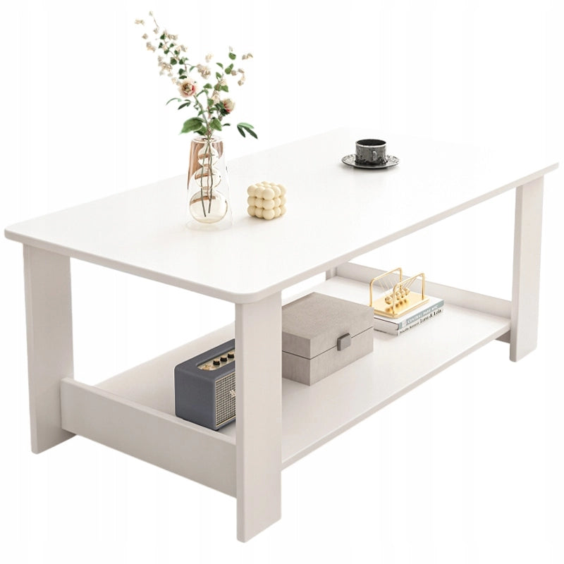 Tavolino bianco moderno con ripiano, salotto, loft, grande 100 cm