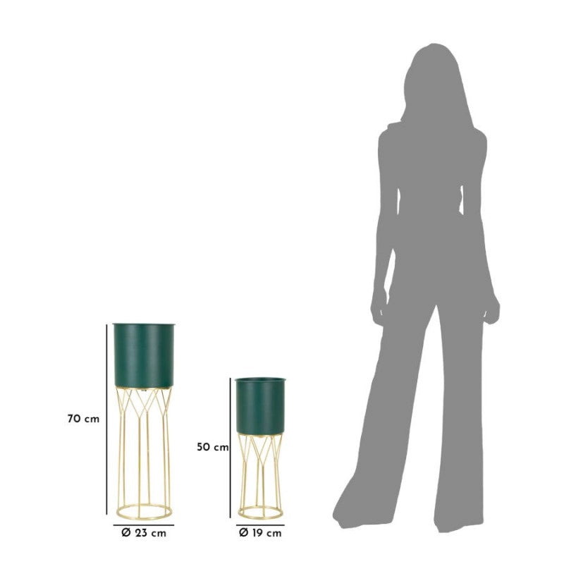 Porta Vasi Grent Stand Set 2 Pz cm ø 23x70-19x50