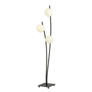 Lampada da terra Emibig Hunter nera/opale 3xE14 150cm