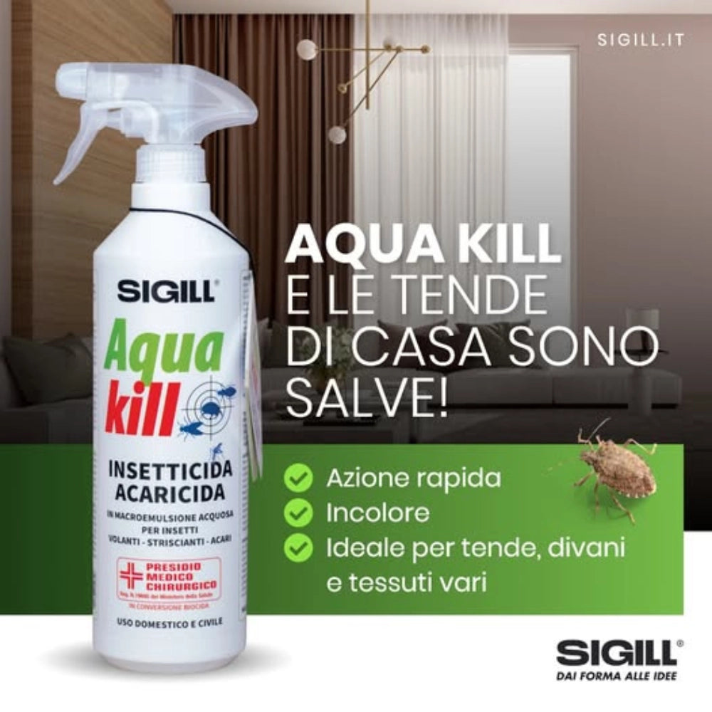 Insetticida acaricida acqua kill insetti striscianti volanti acari 500ml 4 pezzi