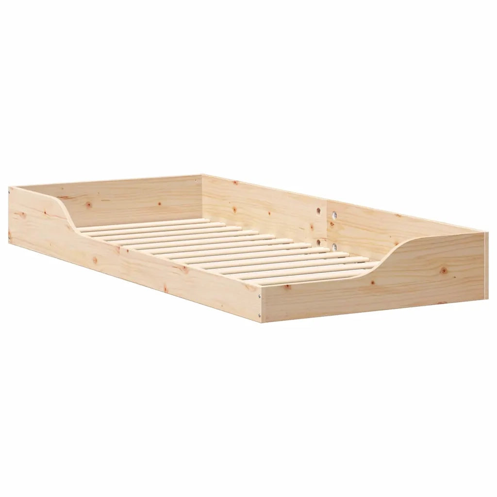 Struttura del letto Marrone 90 x 210 cm Pino massello 873403