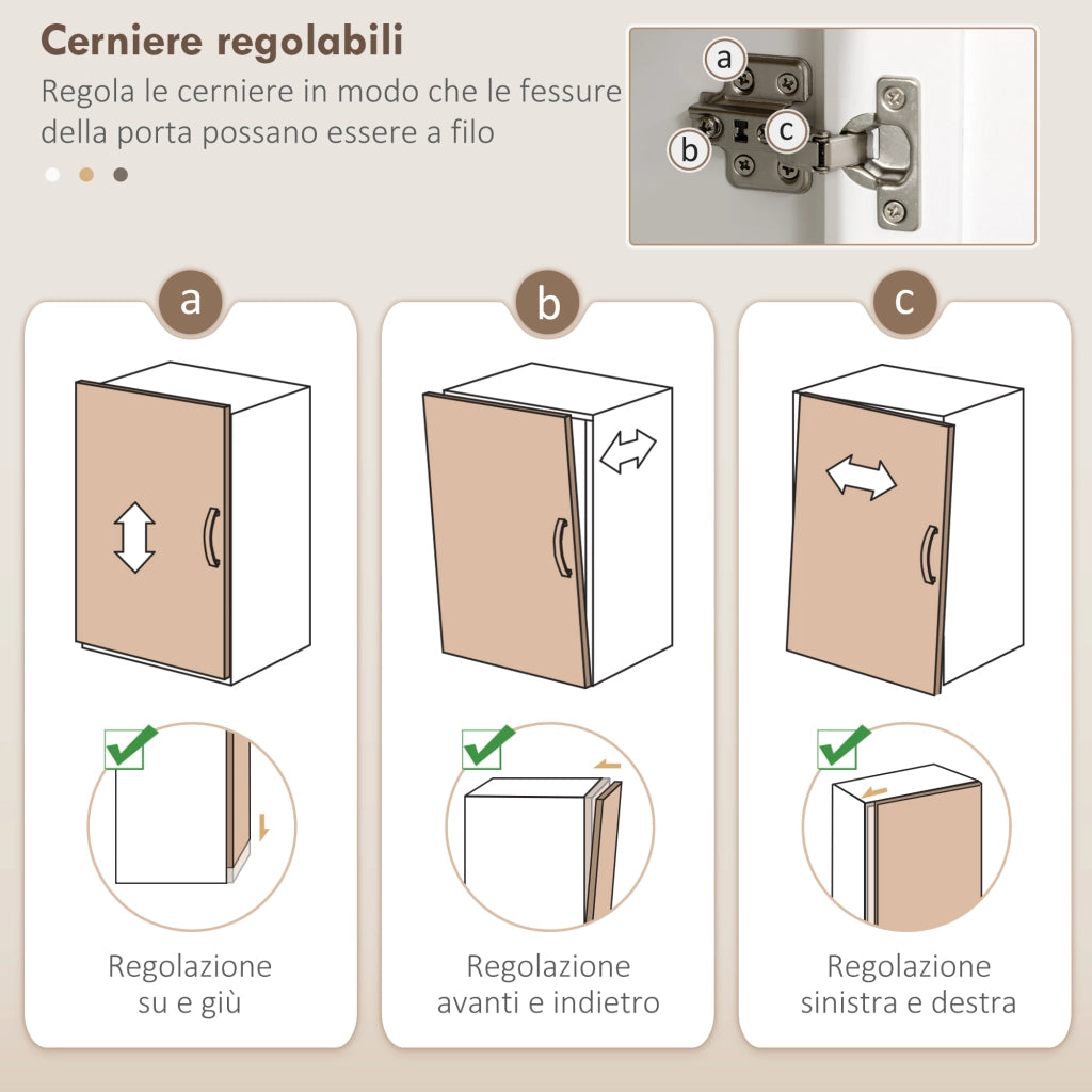 Armadio da Cucina con Cassetti e Ripiani ¨C zephmum ¨C Bianco 100x40x180 cm