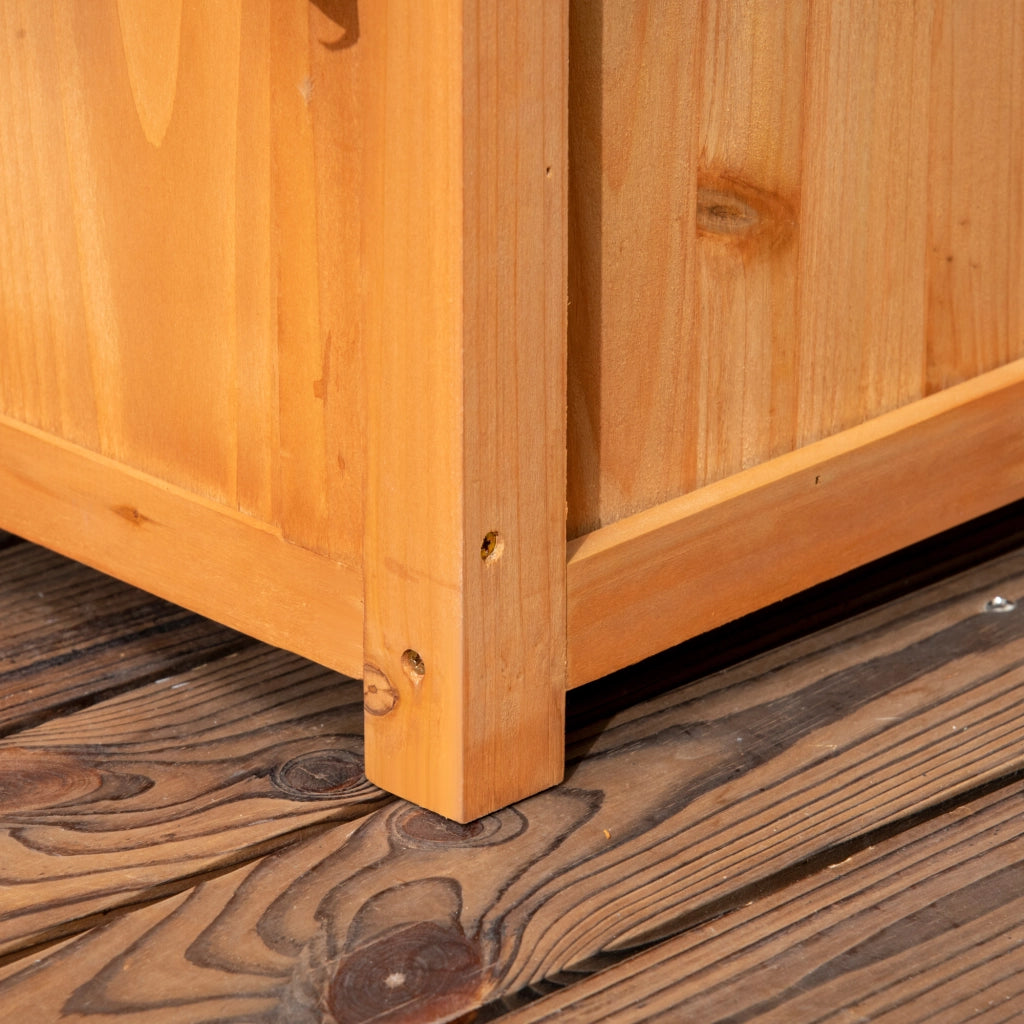 Fioriera da Esterno in Legno di Pino Marrone con Arco ¨C Minimal ¨C 83x36x152 cm