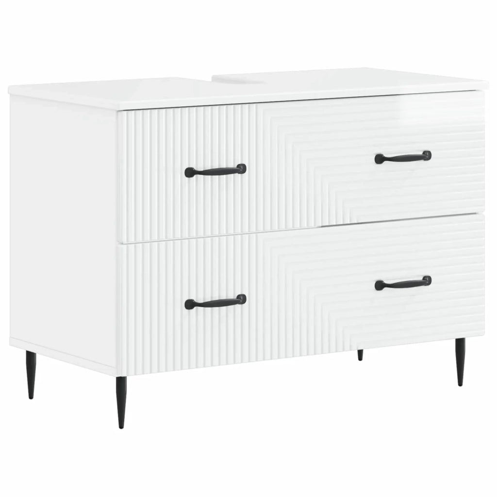 Set di armadietti da bagno in 3 pezzi HAARLEM Bianco Lucido 3417778