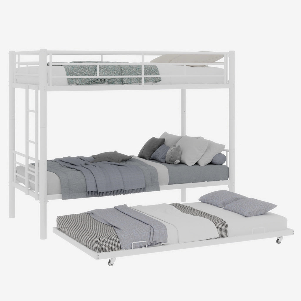 Letto a castello funzionale ferro bianco 97x196 cm