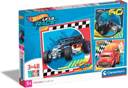 Puzzle Quadrato Hot Wheels - 48 Pezzi per Bambini