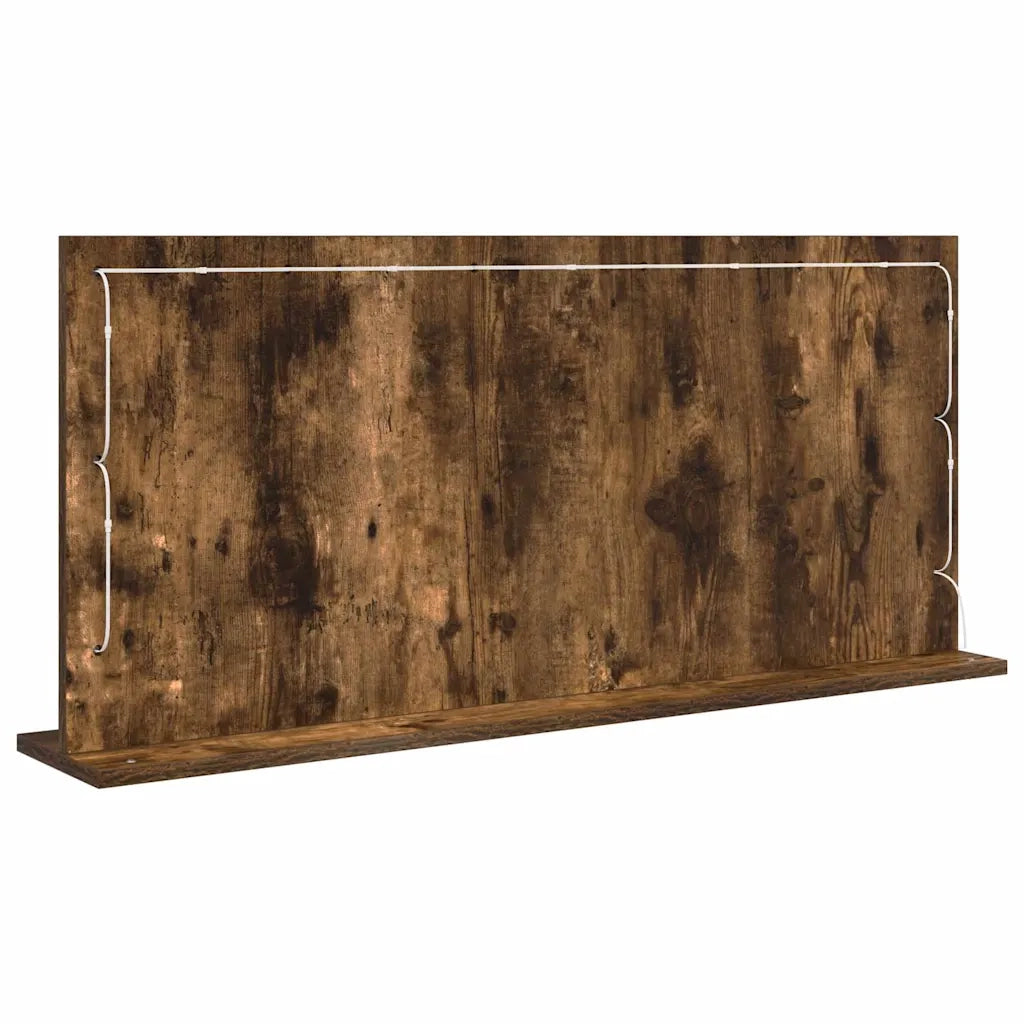 Specchio da Vanit¨¤ Rettangolare Rovere fum¨¦ 100 x 45 x 18 cm
