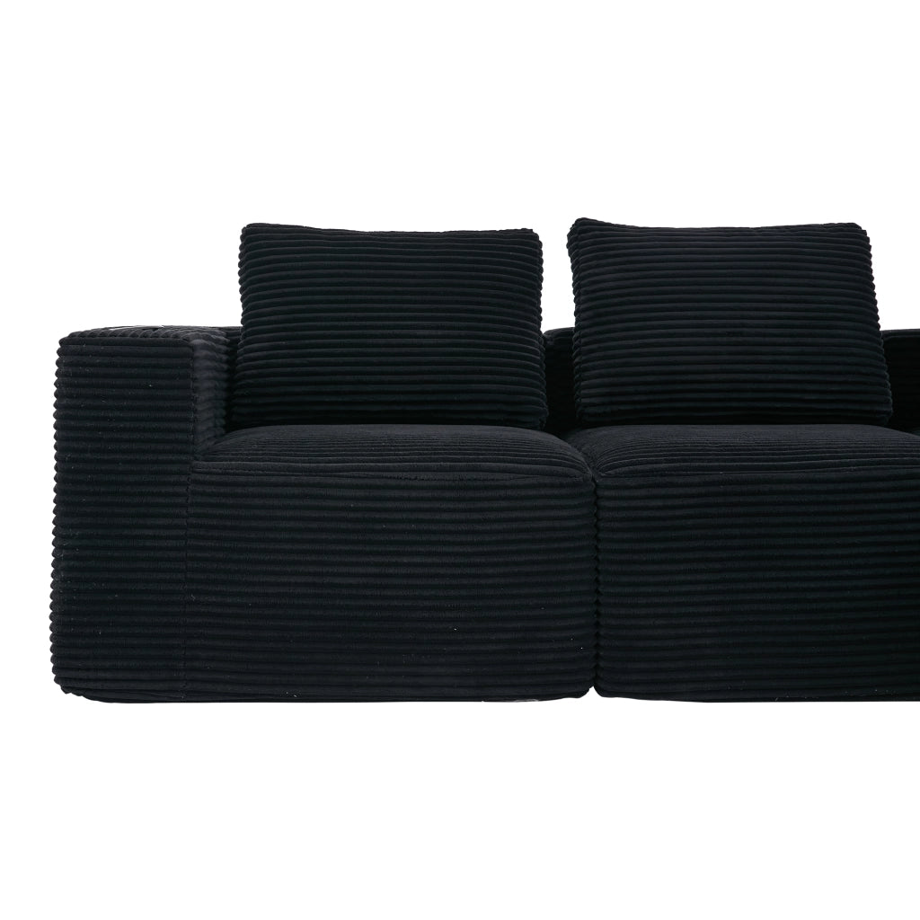 Divano 2 Posti con Cuscini e Portabicchieri ¨C MINIMAL ¨C Tessuto, 265 cm
