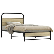 Giroletto senza Materasso-Struttura Letto Rovere Sonoma 90x190 cm in Truciolato 178320