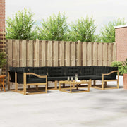 Set di divani da esterno 8 pz Bianco e Nero 3388526